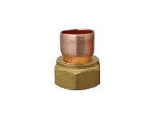 MQXFCZUX Conector Hembra BSP de 3/4" x 18 mm for alimentación Final, de Cobre, for plomería, Aire Acondicionado
