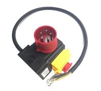 MQXFCZUX Emergency Stop Switch KOA1L 2 in 1 Electromagnetic Emergency Stop Pushbutton Switches with 3P+N+E 5P Industrial Socket