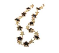 MQXFCZUX Gemstone Set Labradorite Star Shape Pave Beaded For Women Jewelry SET (Necklace)