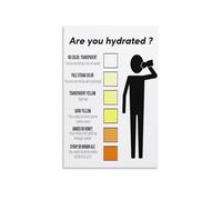 MQXFCZUX Hydration Health Chart Metal Sign Informative Urine Color Guide Poster for Doctors Office Bathroom Gym Clinic Decor 8 X 12 inch