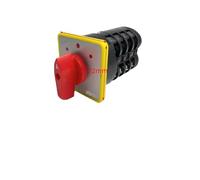 MQXFCZUX LW5-16A CAM Switch 3 Positions Dual Power Rotary Changeover Selector Electronic Starter Control Two Different Loads Silver (16A 4P)