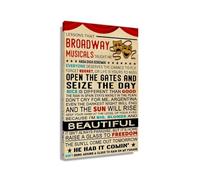 MQXFCZUX Music Themed Canvas Print, Vintage Broadway Show Posters Wall Art for Apartment, Dorm, Living Room and Office Wall Decor Unframed,12x18inch(30x45cm)