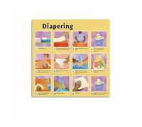 MQXFCZUX Parents Guide Diaper Changing Step by Step Poster Care Essentials Wall-Art for Nursery Room Daycare Decor 8 X 12 in