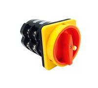 MQXFCZUX Rotary Switch Knob 2 Position 0-1 660V 60A 2 Poles 4 Terminals Padlock Changeover CAM Main Power Cut Off Switch HZ12-60/04