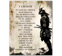 MQXFCZUX Rustic Warrior Creed Wall Art - Inspirational Fighter Quote Print for Spiritual Home Gym and Dojo Unframed,08x12inch(20x30cm)
