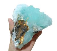 MQXFCZUX Stone Blue Aragonite Crystal Cluster Sky Geode(Size:510-600g)