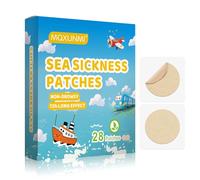 MQXUNMI parches para el mareo en barco, 28 parches para mareos sin efectos secundarios, 72 horas de larga duración paras alivio rápido de las náuseas en el coche, barcos, crucero, viajes aéreos