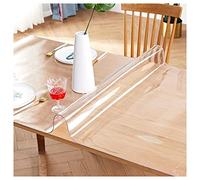 MQXYLF Cubierta de Mesa Transparente,Mantel De PVC Impermeable,Fácil de Limpiar,Almohadilla Protectora,Protector de Mesa para Mesa de Centro Encimera de Madera,55x120cm