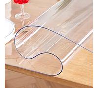 MQXYLF Cubierta de Mesa Transparente,Mantel De PVC Impermeable,Fácil de Limpiar,Almohadilla Protectora,Protector de Mesa para Mesa de Centro Encimera de Madera,80x100cm