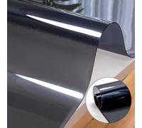 MQXYLF Mantel de PVC Transparente Negro,Impermeable Película de 2 mm,Protección de Cubierta de Mesa para Mesas de Cocina,Mesas de Comedor Café,se Puede Seleccionar el Tamaño,Rectangular(45x90cm)