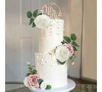 mr and mrs cake topper decoraciones boho para tartas flores secas para tartas adornos de rosas para tartas para fiesta de boda decoración del hogar