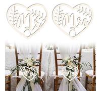 Mr and Mrs Wedding Chair Sign, Señales de silla de boda para Novia y Novio, con Cuerdas de Yute, Carta de Madera Signo Decoración, Wedding Decor, para Fiesta de Compromiso de Boda