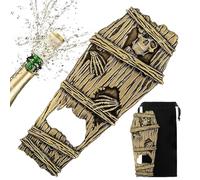 MR.BARWARE Abridor de botellas de calavera, regalos novedosos de calavera para hombres, padres, mujeres, accesorio de barra gótica de bronce con bolsa de regalo, regalo peculiar para cumpleaños, día