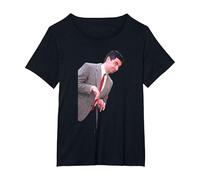 Mr Bean Blackadder Actor & Comediante Rowan Atkinson Camiseta, Mujer Tallas Grandes, Negro, 2XL Grande