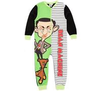 Mr Bean Mono Verde de Niños | Ropa de Estar por casa de Forro Polar Todo en uno | Pijama para niños PJs Pijama Ropa de Dormir | Mercancía de Regalo Acogedor