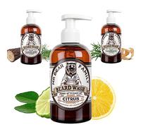Mr Bear Family - Beard Shampoo - Citrus - Champu barba hombre natural - más hidratación para una barba abundante y sana - Jabon barba y acondicionador 2 en 1 para el cuidado barba hombre, 250ml