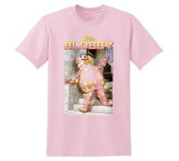 Mr Blobby Homage T-Shirt tee Funny UK Tribute Gift for TV 90's Icon Legend Noel Pink M