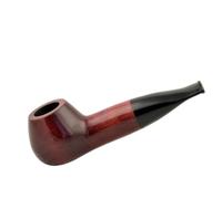 Mr. Brog Bulldog No. 34 - Pipa de tabaco de madera de peral lisa, filtro de 9 mm, precarbonizado, hecho a mano en Polonia, longitud 130 mm, altura de la cabeza: 43 mm, cámara Ø20 mm, profundidad 33 mm