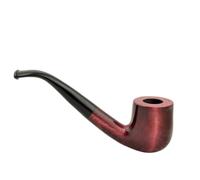 Mr. Brog OLD BOY No. 38 - Pipa de billar curvada de madera de peral, cámara precarbonizada, enfriador de metal de 3 mm, hecho a mano en Polonia, longitud 145 mm, altura 44 mm, profundidad 38 mm