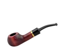 Mr. Brog PERRY No. 36 - Pipa de tabaco de madera de peral, forma curvada, filtro de 9 mm, cámara de combustión precarbonizada, hecha a mano en Polonia, 13,5 cm, aprox. 35 g, color cereza