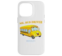 Mr. Bus Driver - Men's Cute School Color Graphic #NeverLate Carcasa para iPhone 14 Pro MAX