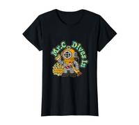 Mr. C se sumerge en Hot Dog Rubber Chicken Coral Camiseta gráfica económica, Mujer, Negro, XL