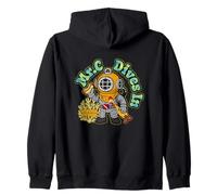 Mr. C se sumerge en Hot Dog Rubber Chicken Coral Sudadera con Capucha