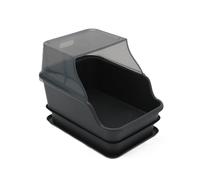 Mr. Catman Caja de arena para tamizar gatos XL para pellets de pino, tamaño extragrande, diseño de doble capa con capucha, bandeja de tamiz y bandeja de almacenamiento de residuos, fácil de limpiar,