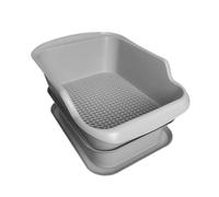 Mr. Catman Mr Catman - Caja de arena para gatos de madera y pellets de pino, sistema de arena para gatos, bandeja de tamizado y bandeja de almacenamiento de residuos extra grande de 7 días, menos