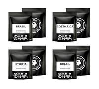 Mr. Chava Café en Grano Natural 1kg - Selección Brasil, Colombia, Costa Rica y Etiopía - Café de Especialidad Tueste Artesanal para Amantes del Café y Baristas (1 Kg, Surtido)