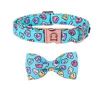 Mr.Chubbyface Collar de perro con pajarita para perro, collares de perro suaves al tacto para ocasiones especiales, grueso, collar de cumpleaños, lindos collares de perro para cachorros, collares de