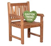 MR. DEKO Moin - Sillón de jardín (madera de teca, resistente a la intemperie, madera de teca)