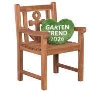 Mr.Deko - Sillón de jardín (madera de teca, resistente a la intemperie, madera de teca)