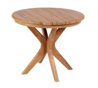 Mr. Deko teca plegable Kent - Teca - Mesa - Jardín - Mesa redonda - - plegable - Exterior Muebles - Madera de Teca - para balcón, terraza, jardín de invierno, Jardín