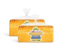 Mr.Dobelina Pan de Sándwich, 2 Paquetes de 550g, 14 Rebanadas 1.6cm Pan Suave y Dorado, Ideal para Tostadas Ricas y Recetas Gourmet Dulces o Saladas