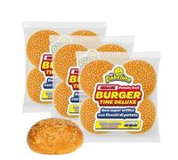 Mr.Dobelina Panecillos de patata con sésamo, 3 packs de 4 panecillos blandos con semillas de sésamo, blandos y sabrosos, sin lactosa, ideales para hamburguesas americanas