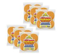 Mr.Dobelina Panecillos de sésamo con semillas de sésamo, 6 packs de 4 panecillos suaves, sabrosos y sin lactosa, ideales para hamburguesas americanas, hamburguesas picantes y recetas creativas