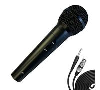 Mr Entertainer Micrófono dinámico con cable para karaoke, perfecto para usar con todas las máquinas de karaoke (metálico)