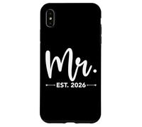 Mr. EST. 2026 Just Married Promoted to Mr and Mrs Matching Carcasa para iPhone XS MAX