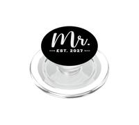 Mr. EST. 2027 Recién Casados promovidos a Mr, Mrs Wedding PopSockets PopGrip para MagSafe
