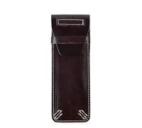 Mr.Fashion Estuche protector de bolsillo de cuero para hombre, hecho a mano, regalos creativos vintage, protector de cuero curtido vegetal (café oscuro)