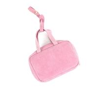 Mr.Fashion Mini bolso de cuero para mujer, estilo retro, casual, de gamuza, multicolor, con cremallera, lindo bolso compacto portátil para colgar, Terciopelo - Rosa, Lujo ligero