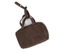 Mr.Fashion Mini bolso de cuero para mujer, estilo retro, casual, de gamuza, multicolor, con cremallera, lindo bolso compacto portátil para colgar, Terciopelo-café, Lujo ligero