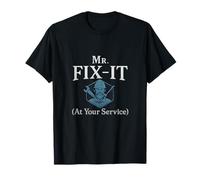 Mr. Fix-It (a su servicio) Icono de insignia de serif grabado Camiseta