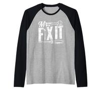 Mr Fix It Fijar Repare Tinkerer Manitas Sr. Fix It Camiseta Manga Raglan