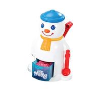 Mr. Frosty The Ice Crunchy Maker, máquina de Juguete Retro de plástico con Forma de muñeco de Nieve para niños con Molde de Cubitos de Hielo y Bandeja de Forma para Crear granizados, piruletas de