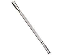 Mr. Fuss® Empujador de cutículas de acero inoxidable, doble instrumento, Pro Cuticle Pusher - Espátula doble, 2 tamaños