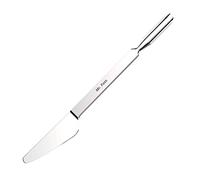 Mr. Fuss Multitool - Espátula para callosidades, raspador de cutículas, herramienta especial - Borde de extracción - Doble cara multifunción - Acero inoxidable
