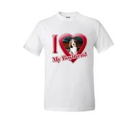Mr. Gadgets Camiseta personalizada I Love My Boyfriend/Girlfriend - Personalizable con foto -, Boyfriend, S