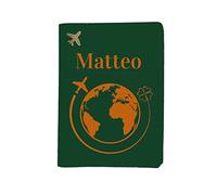 Mr. Gadgets Porta pasaporte personalizable en pocos clics. Varios colores, Verde oscuro